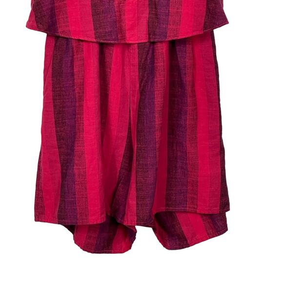 Anthropologie Amadi Pink Striped Linen Blend Romper Size Small NEW - Picture 6 of 12